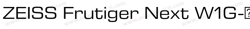 ZEISS Frutiger Next W1G字体转换